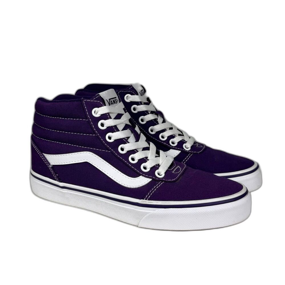 Vans Sk8 Hi Sneakers Womens 7 Purple Canvas High Top Lace Up Shoes